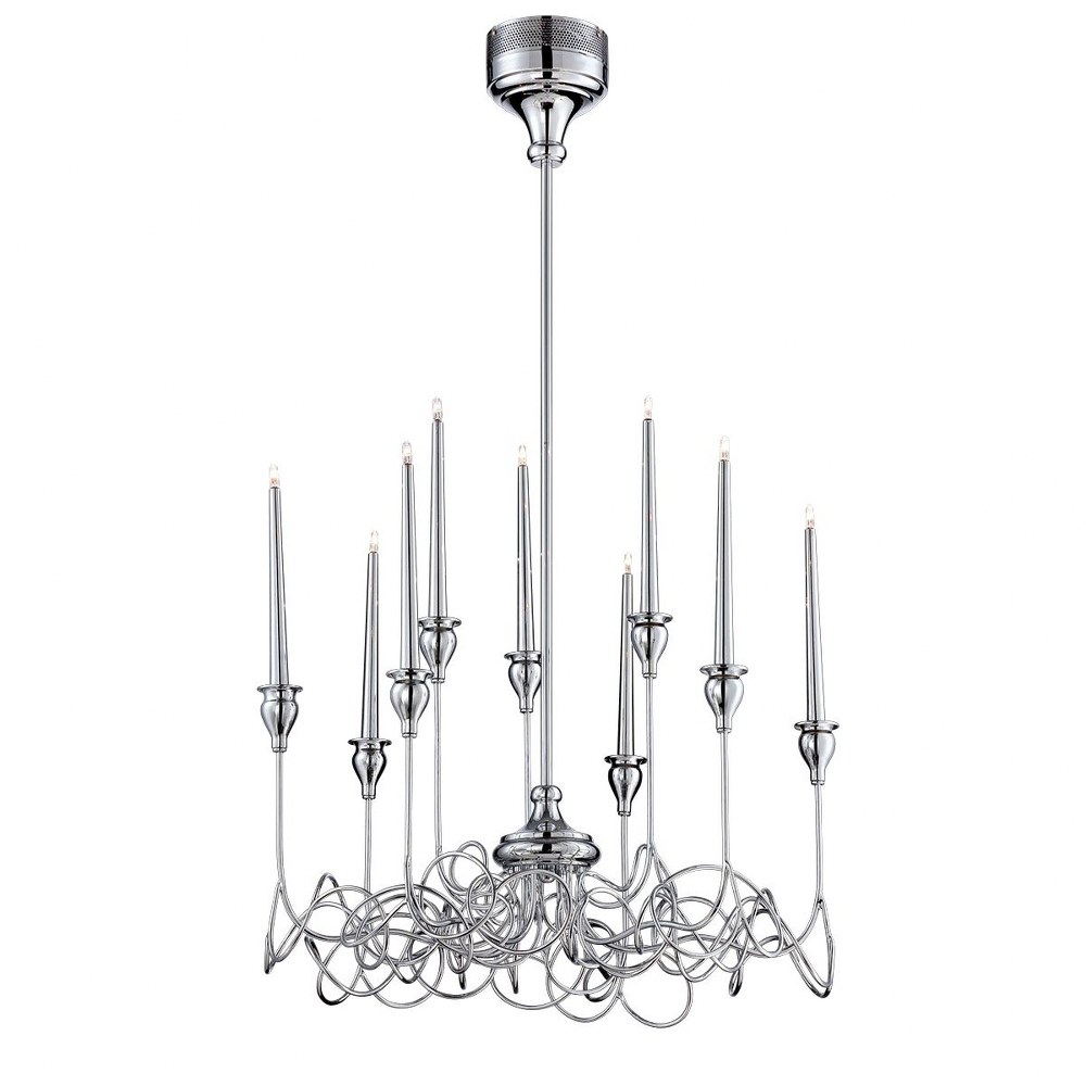 Eurofase Lighting-26346-014-Candela Chandelier 9 Light - 22.75 Inches Wide by 22 Inches High   Chrome Finish