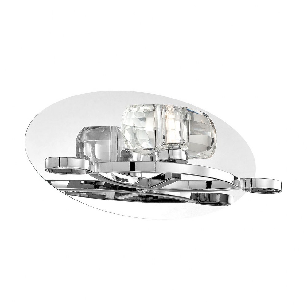 Eurofase Lighting-26350-011-Buca - 1 Light Wall Sconce - 11.75 Inches Wide by 6 Inches High   Chrome Finish with Clear Glass