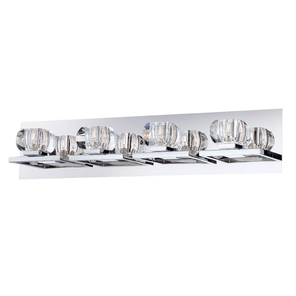 Eurofase Lighting-26358-017-Casa - Four Light Bath Bar   Chrome Finish with Clear Glass