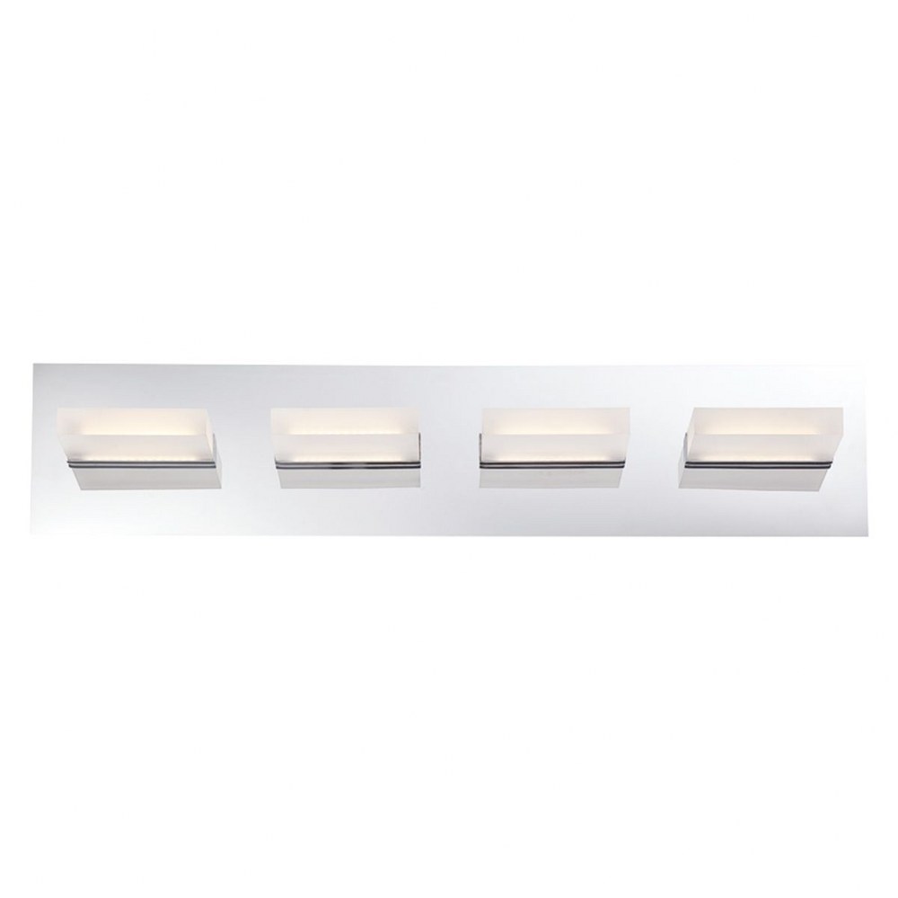 Eurofase Lighting-28021-018-Olson - 24 Inch 20W 4 LED Bath Bar   Chrome Finish with Frosted Acrylic Glass