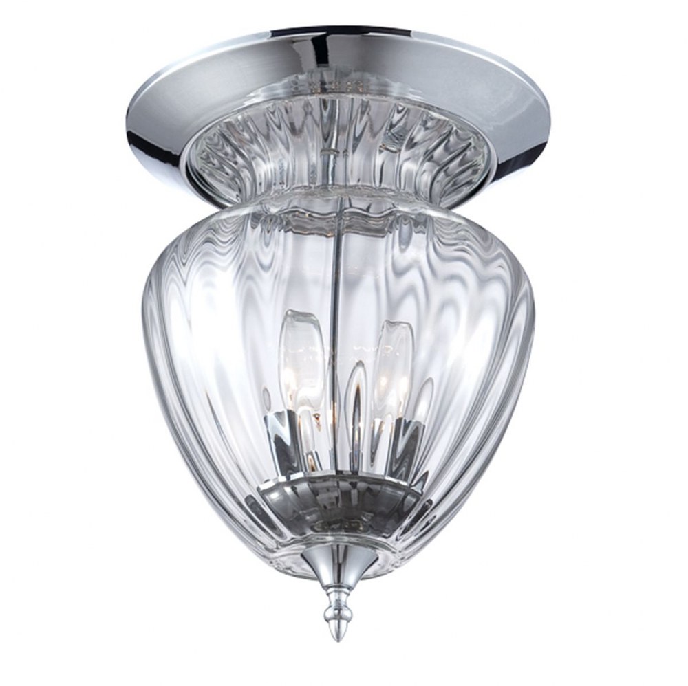 Eurofase Lighting-28045-014-Weston - 3 Light Flush Mount - 11 Inches Wide by 13.75 Inches High   Chrome Finish with Clear Glass
