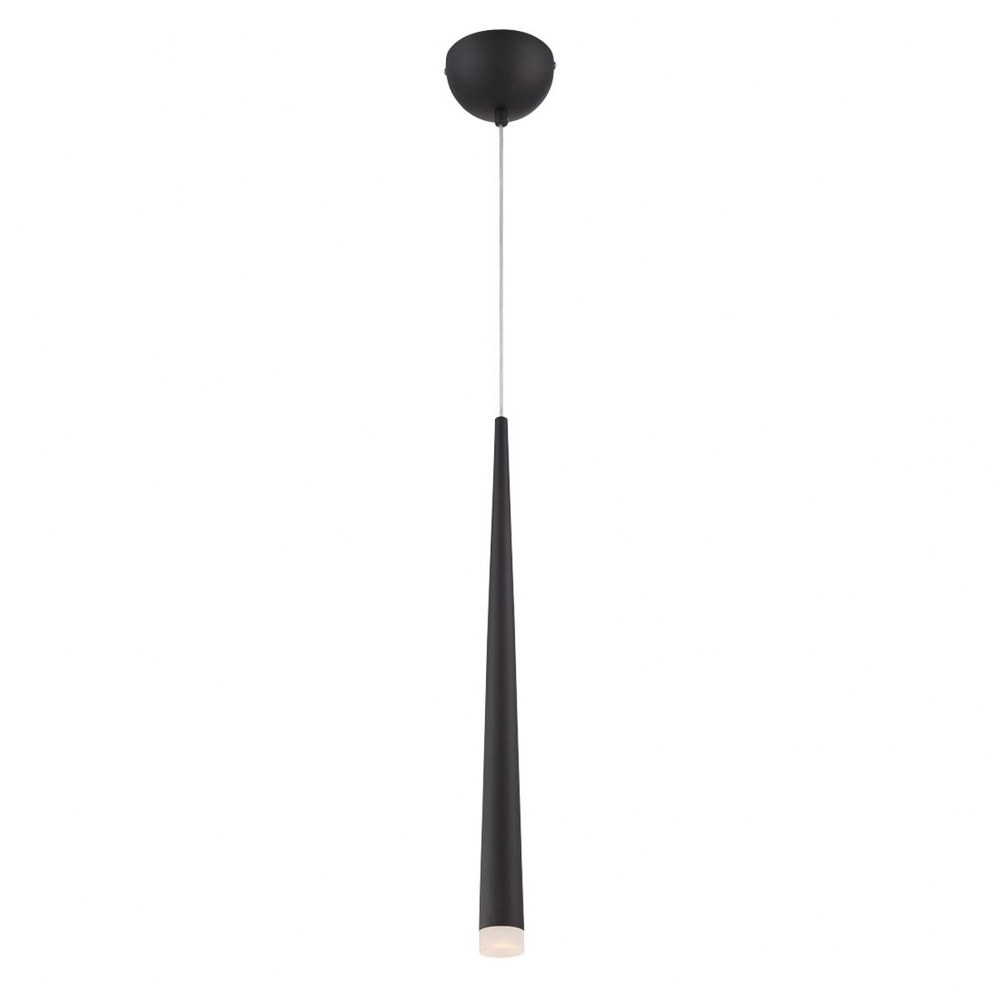 Eurofase Lighting-28232-032-Tassone Pendant 1 Light - 1.5 Inches Wide by 20.25 Inches High Black  White Finish with Frosted Glass