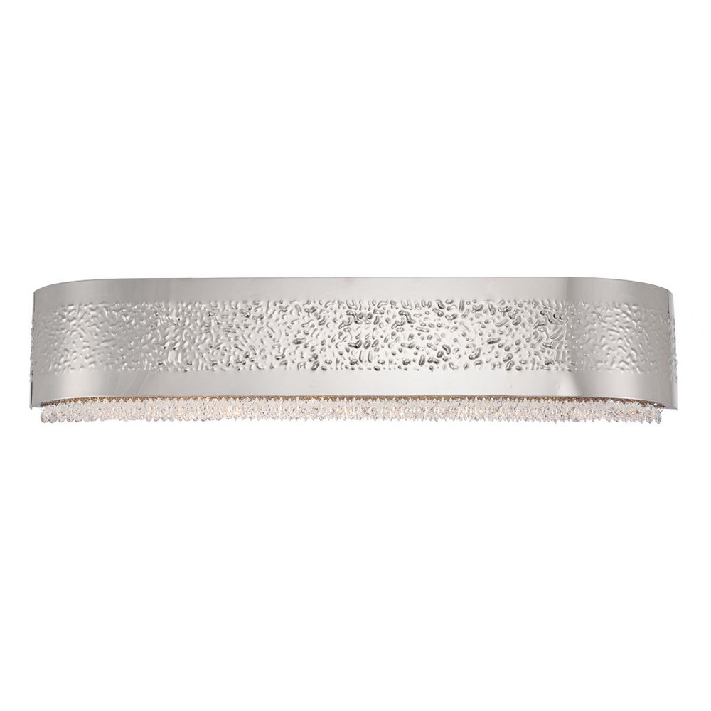 Eurofase Lighting-28234-012-Cara - 5 Light Bath Bar - 27.5 Inches Wide by 5.5 Inches High Satin Nickel  Satin Nickel Finish with Clear Crystal