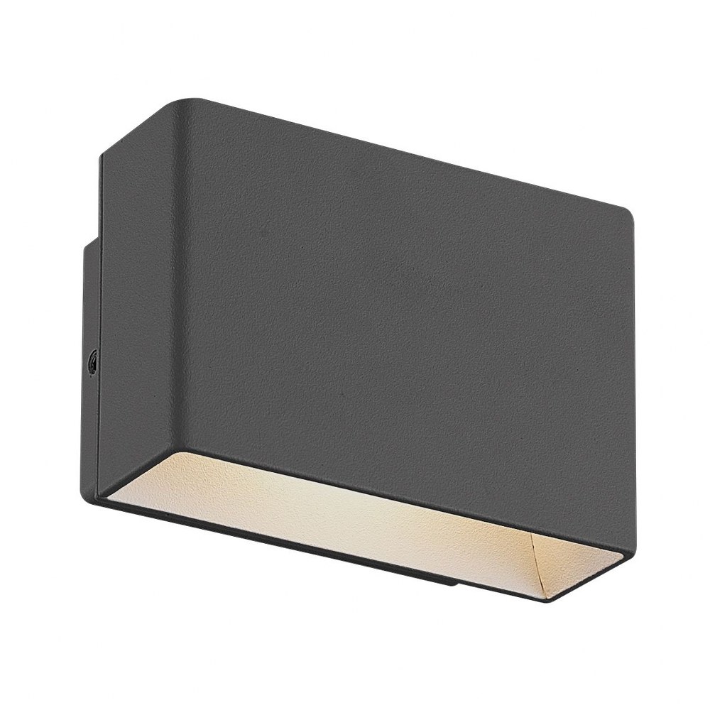 Eurofase Lighting-28282-020-Vello - 4.75 Inch 5W 1 LED Outdoor Wall Sconce Graphite Grey  Graphite Grey Finish with Frost Pc Glass