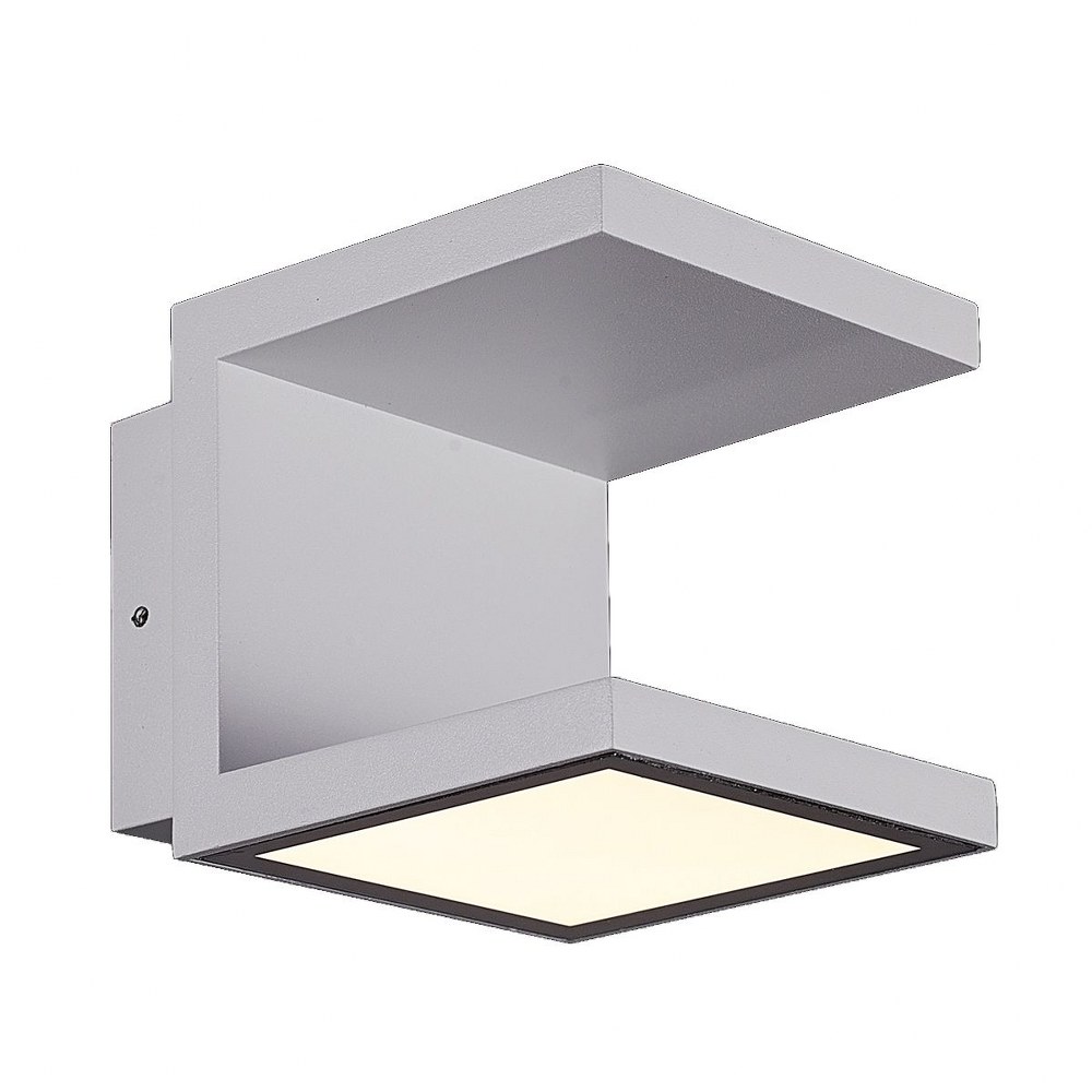 Eurofase Lighting-28284-017-Rail - 12W 120 LED Outdoor Wall Sconce - 4.75 Inches Wide by 4.75 Inches High Marine Grey  Graphite Grey Finish with Frost Pc Glass