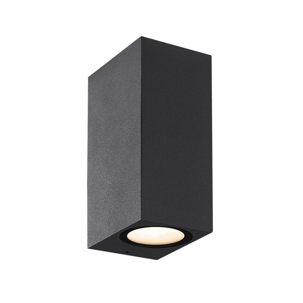 Eurofase Lighting-28290-025-Dale - 5.75 Inch 14W 2 LED Outdoor Wall Sconce   Graphite Grey Finish with Frost Glass