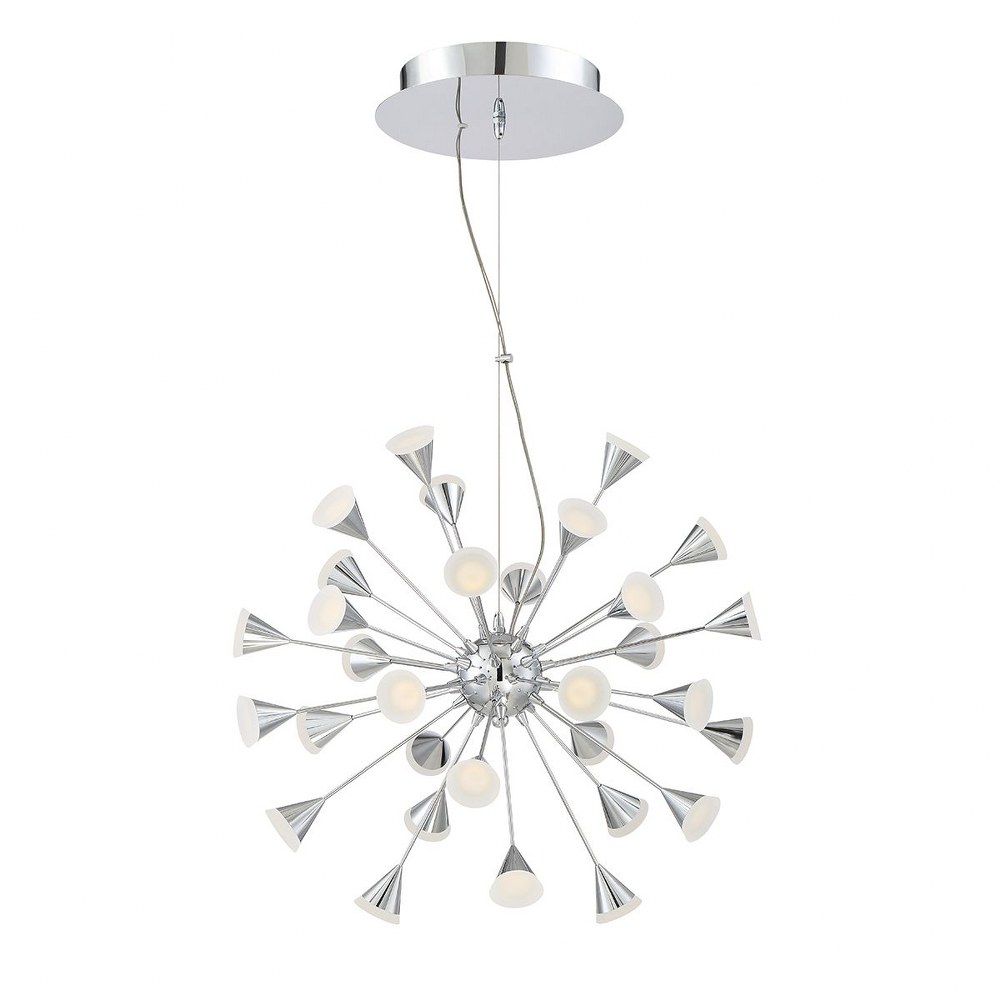 Eurofase Lighting-29027-019-Esplo Chandelier 32 Light - 24.75 Inches Wide by 24.75 Inches High   Chrome Finish with Frosted Glass