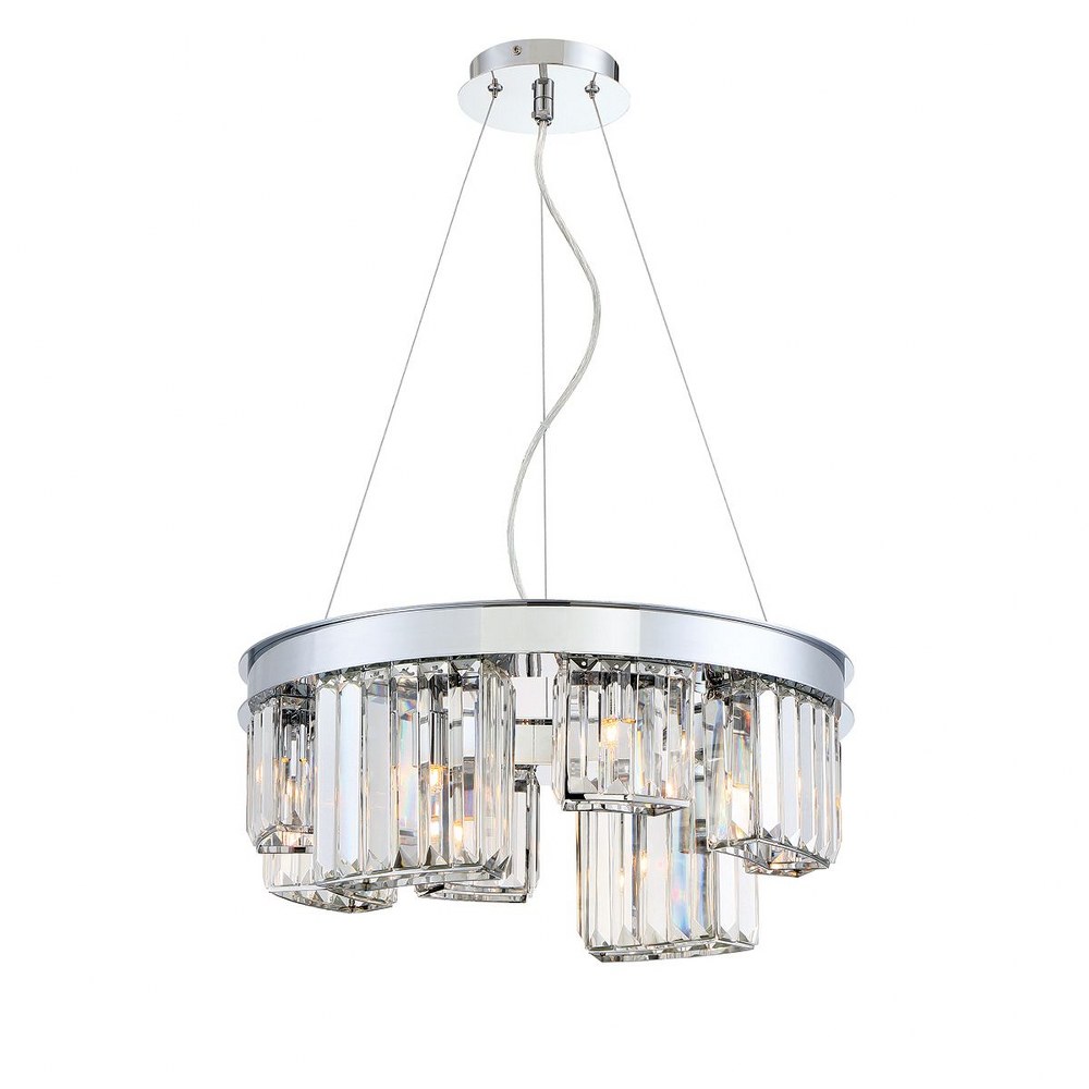 Eurofase Lighting-29078-011-Lumino Chandelier 8 Light - 18.75 Inches Wide by 7.5 Inches High   Chrome Finish with Clear Crystal