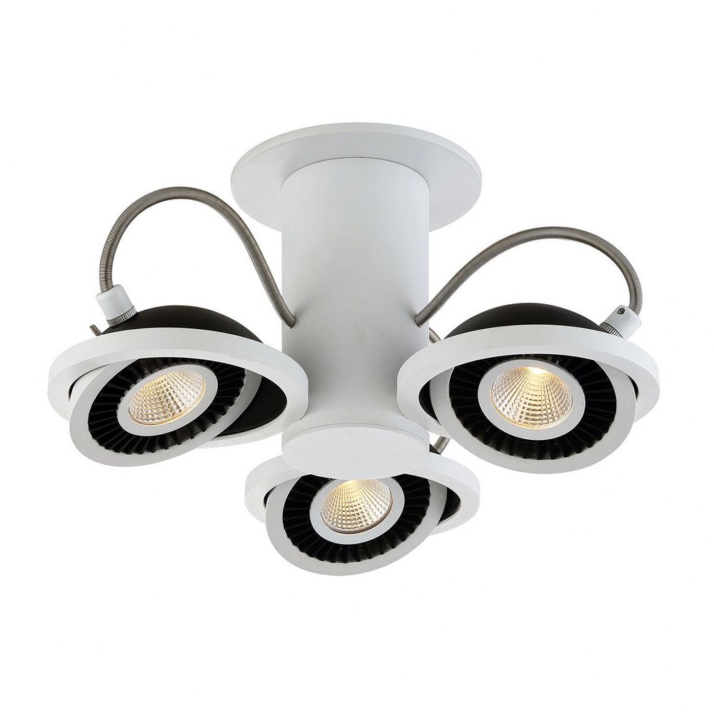 Eurofase Lighting-29486-014-Vision - 12.25 Inch 15W 3 LED Flush Mount   White/Black Finish