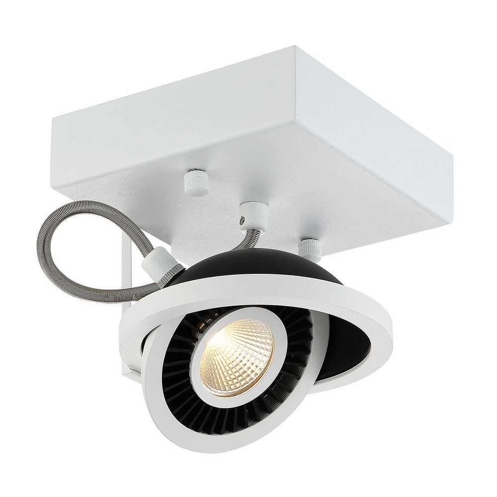 Eurofase Lighting-29489-015-Vision - 5.25 Inch 5W 1 LED Flush Mount   White/Black Finish