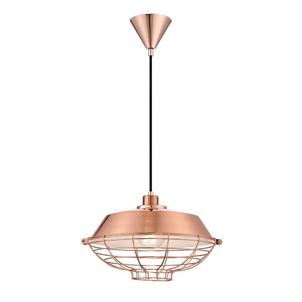 Eurofase Lighting-30012-028-London - 1 Light Pendant - 14 Inches Wide by 10 Inches High   Copper Finish