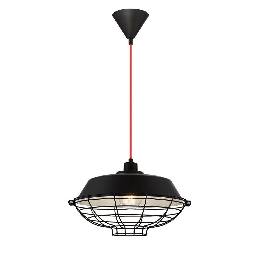 Eurofase Lighting-30012-035-London - 1 Light Pendant - 14 Inches Wide by 10 Inches High   Black Finish