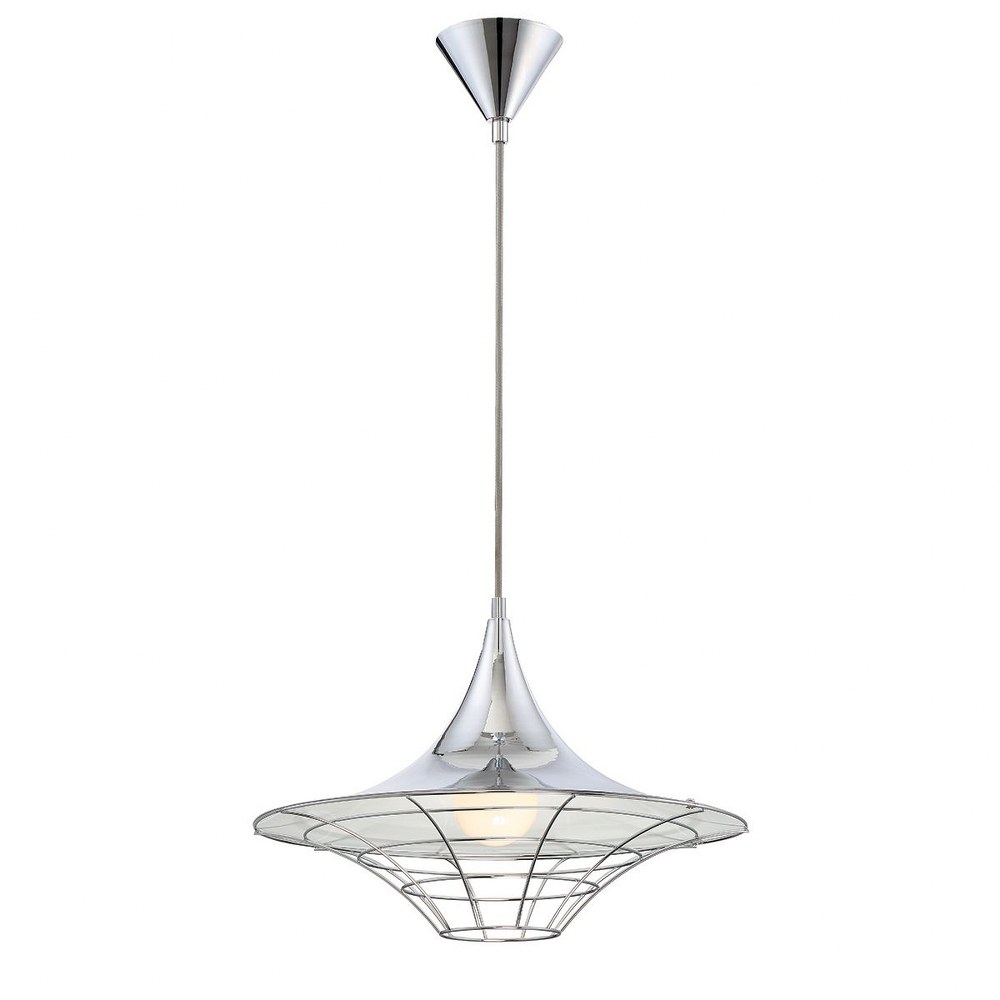 Eurofase Lighting-30015-012-Windsor - 1 Light Pendant - 17.75 Inches Wide by 11.25 Inches High   Chrome Finish