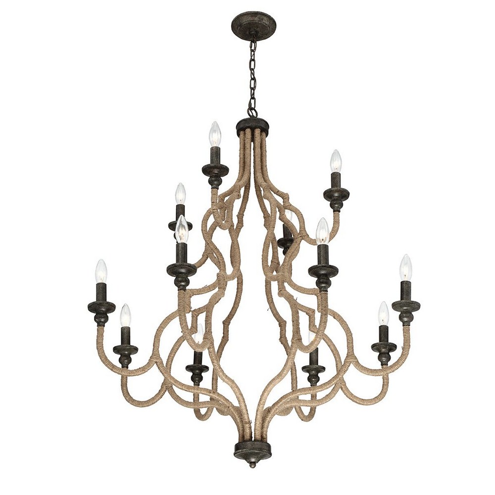 Eurofase Lighting-30023-017-Corda Chandelier 12 Light   Corda Chandelier 12 Light