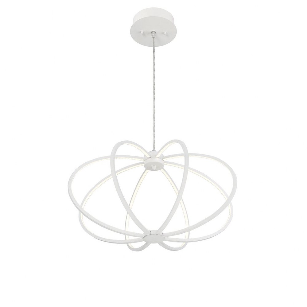 Eurofase Lighting-30035-027-Leggero Pendant 8 Light - 22.5 Inches Wide by 12.75 Inches High   White Finish with Frosted Glass