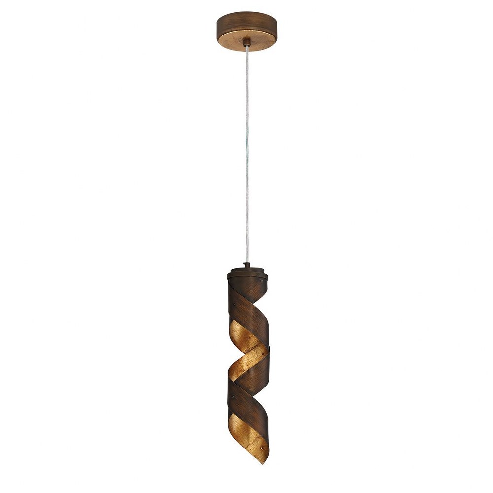 Eurofase Lighting-30084-018-Banderia Pendant 1 Light - 3.5 Inches Wide by 16.75 Inches High   Bronze Finish