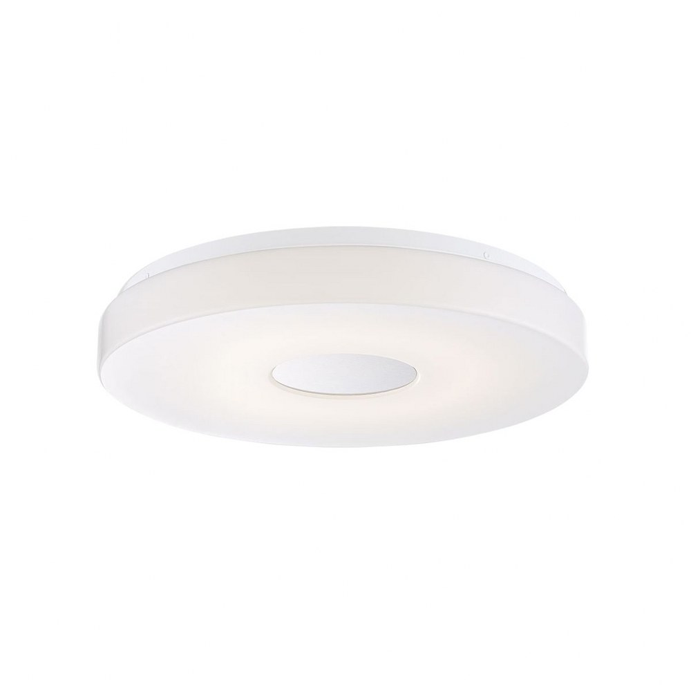 Eurofase Lighting-30130-30-012-Circo - 22W 3000K 1 LED Small Flush Mount - 15 Inches Wide by 2.5 Inches High   White Finish with White Acrylic Glass