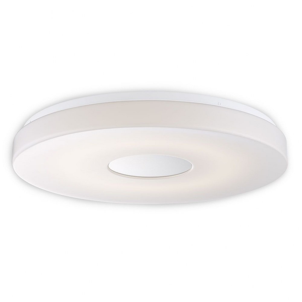 Eurofase Lighting-30131-30-019-Circo - 37W 3000K 1 LED Large Flush Mount - 19 Inches Wide by 2.5 Inches High   White Finish with White Acrylic Glass