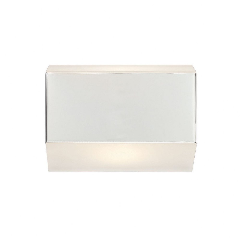 Eurofase Lighting-30147-010-Media - 6 Inch 9W 1 LED Wall Sconce   Chrome Finish with White Acrylic Glass