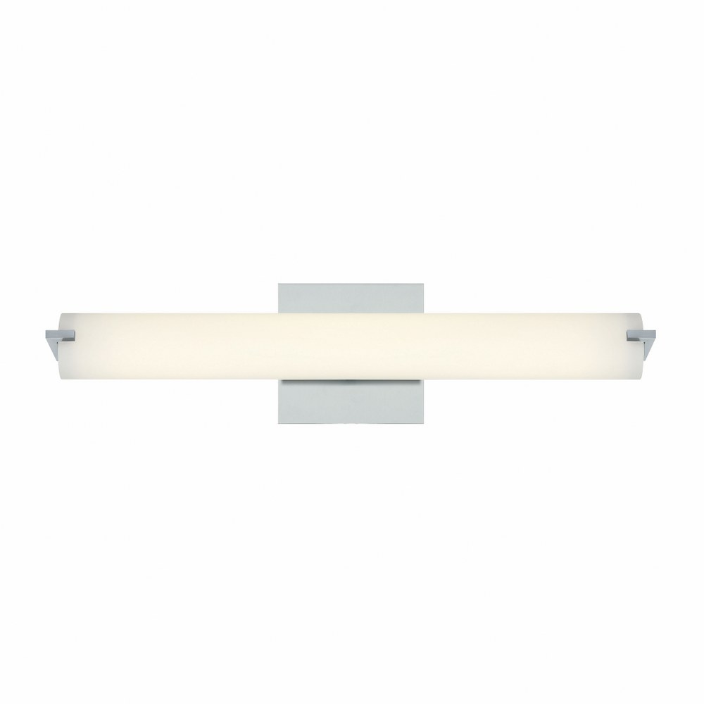 Eurofase Lighting-30179-011-Zuma - 15W 1 LED Wall Sconce - 20.75 Inches Wide by 5.25 Inches High   Chrome Finish with Opal White Glass