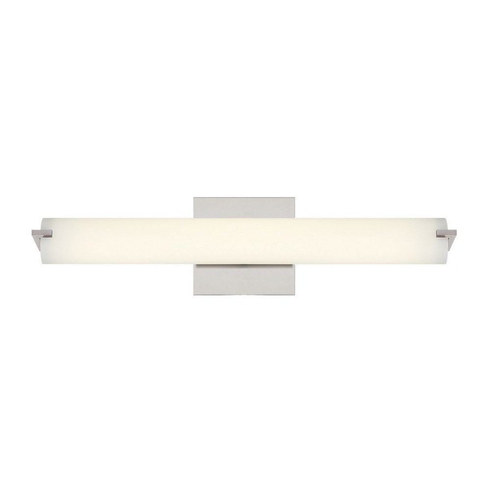 Eurofase Lighting-30179-028-Zuma - 15W 1 LED Wall Sconce - 20.75 Inches Wide by 5.25 Inches High   Satin Nickel Finish with Opal White Glass