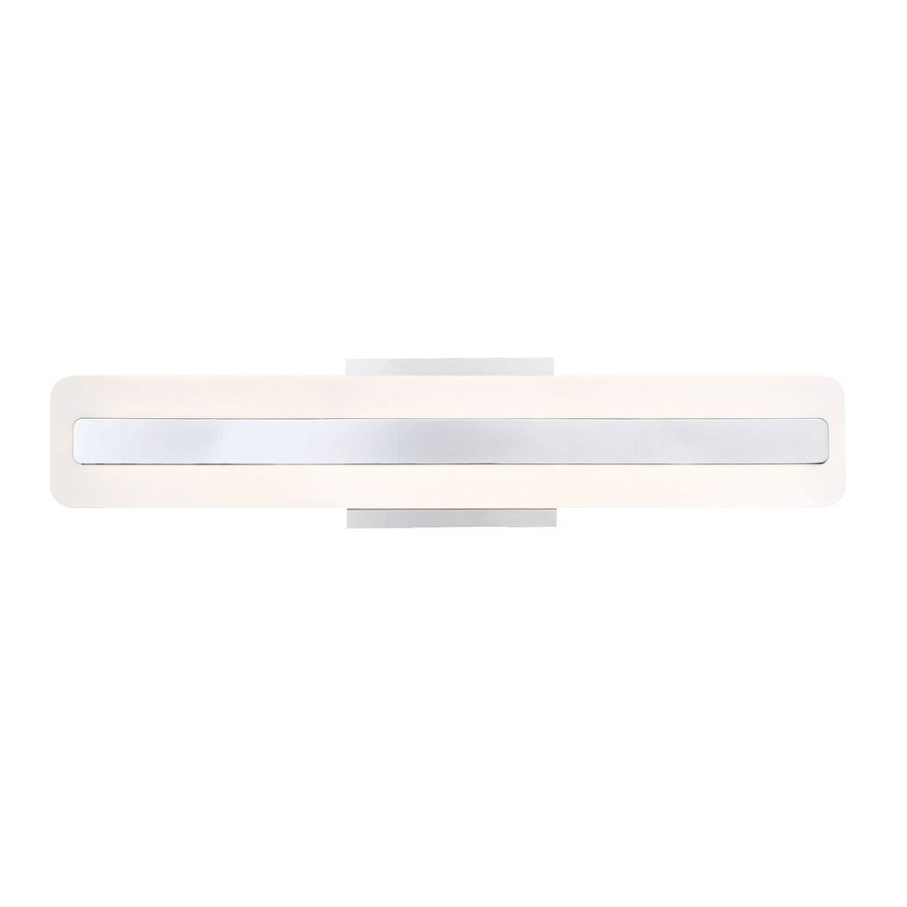 Eurofase Lighting-30185-012-Savona - 12W 1 LED Wall Sconce - 23.75 Inches Wide by 5.25 Inches High   Chrome Finish with Frosted Acrylic Glass