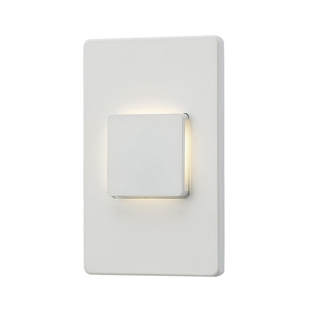 Eurofase Lighting-30288-010-5 Inch 3W 1 LED Outdoor In-Wall Mount   White Finish with Clear Glass