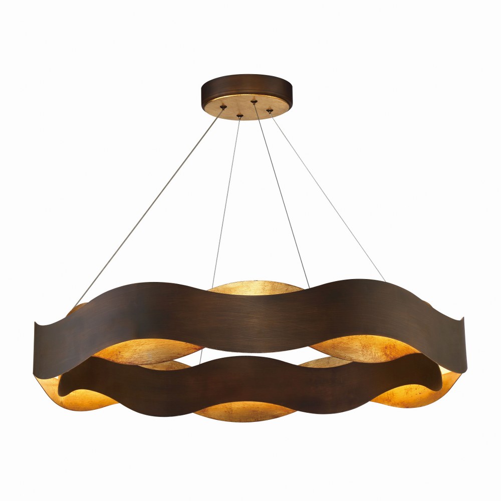 Eurofase Lighting-31384-018-Vaughan Large Chandelier 1 Light Bronze - 33.5 Inches Wide By 5.5 Inches High   Vaughan Large Chandelier 1 Light Bronze - 33.5 Inches Wide By 5.5 Inches High