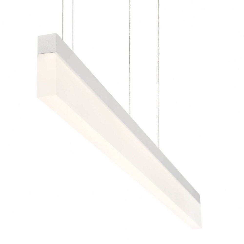 Eurofase Lighting-31467-023-Tunnel - 36 Inch 24W 1 LED Small Linear Pendant   White Finish with Opal Glass
