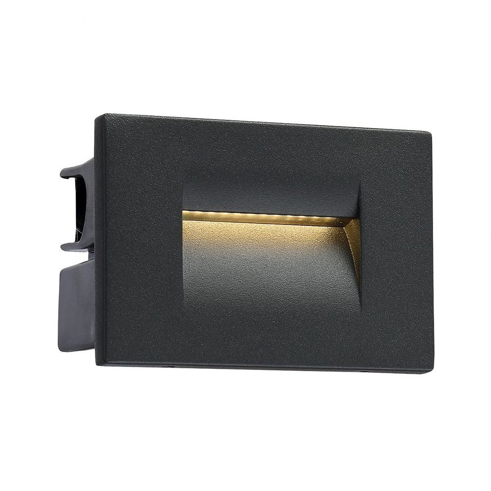 Eurofase Lighting-31590-020-4.19 Inch 3.6W 1 LED Outdoor In-Wall Mount   Graphite Grey Finish
