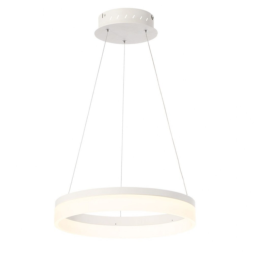 Eurofase Lighting-31776-011-Minuta Small Chandelier 1 Light   Sand White Finish with White Glass