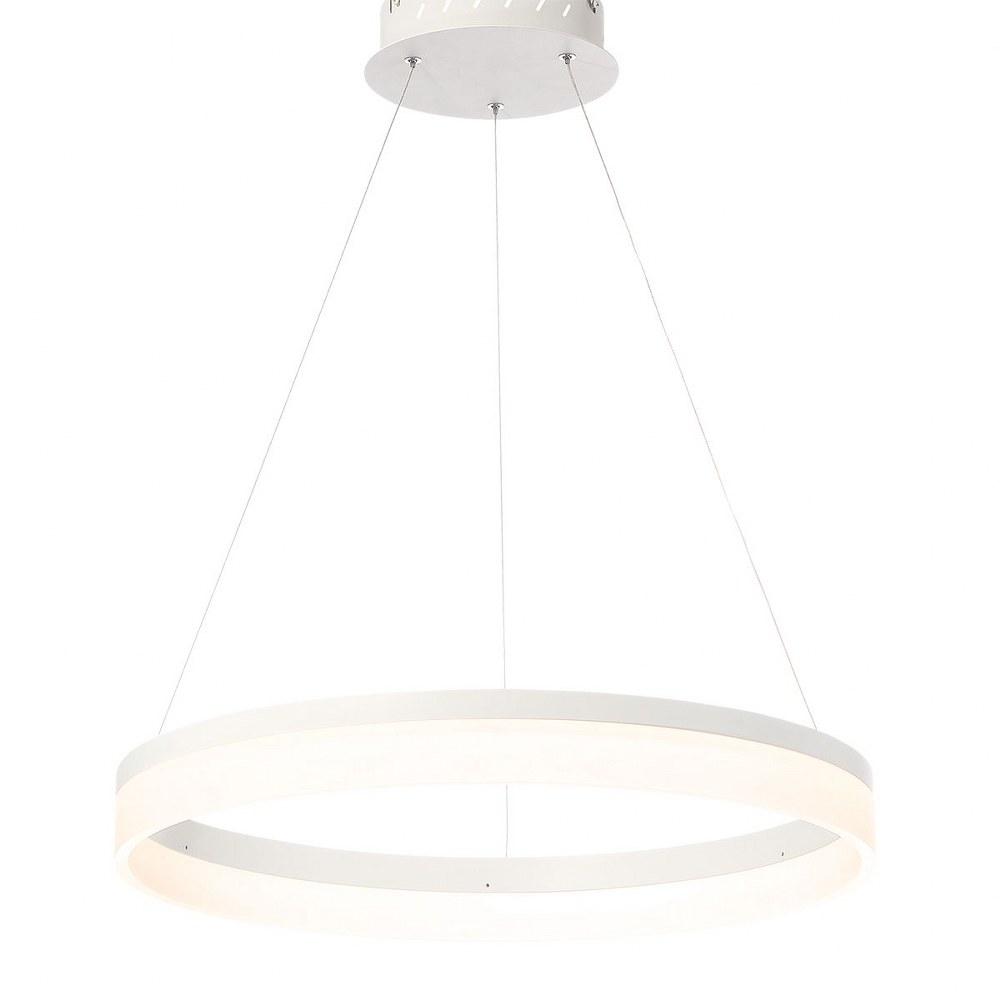 Eurofase Lighting-31777-018-Minuta Medium Chandelier 1 Light - 23.25 Inches Wide by 2.75 Inches High   Sand White Finish with Acrylic Glass