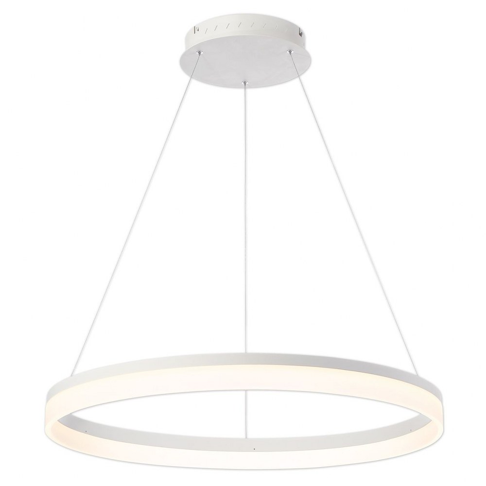 Eurofase Lighting-31778-015-Minuta Large Chandelier 1 Light - 31.5 Inches Wide by 2.75 Inches High   Sand White Finish with Acrylic Glass