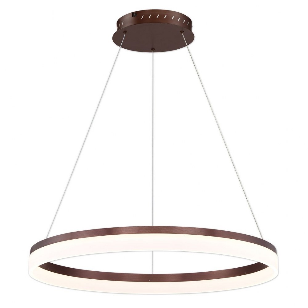 Eurofase Lighting-31778-022-Minuta Large Chandelier 1 Light - 31.5 Inches Wide by 2.75 Inches High   Bronze Finish with Acrylic Glass