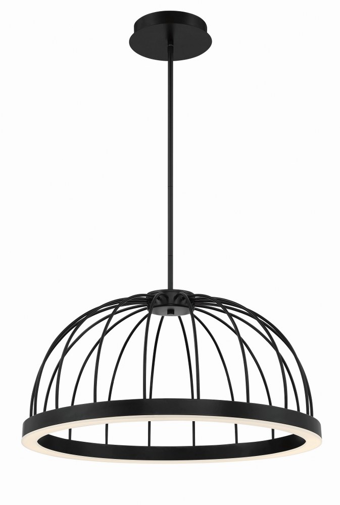 Eurofase Lighting-37806-012-Bura - 12 Inch 38W LED Pendant   Black Finish with Acrylic Shade