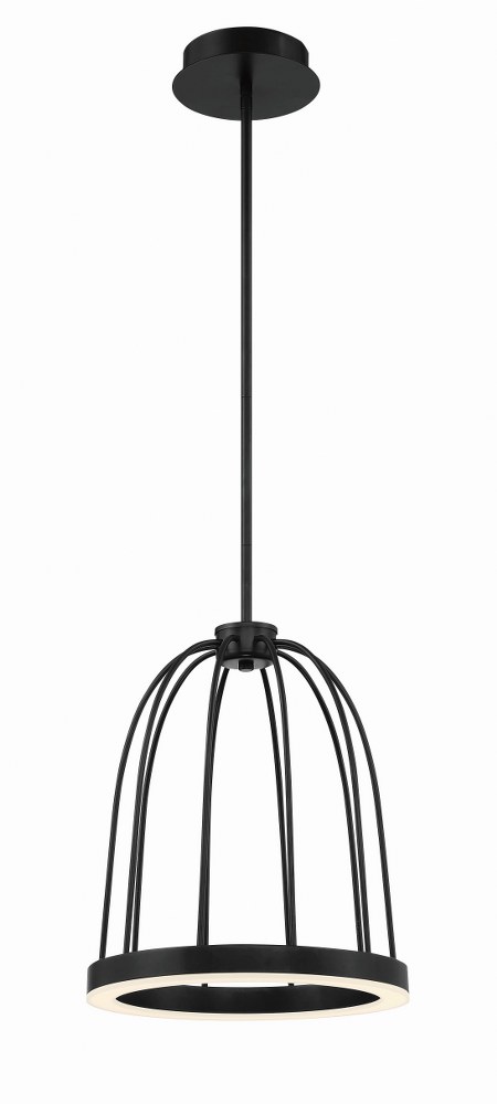 Eurofase Lighting-37870-012-Bura - 12 Inch 20W LED Pendant   Black Finish with Acrylic Shade