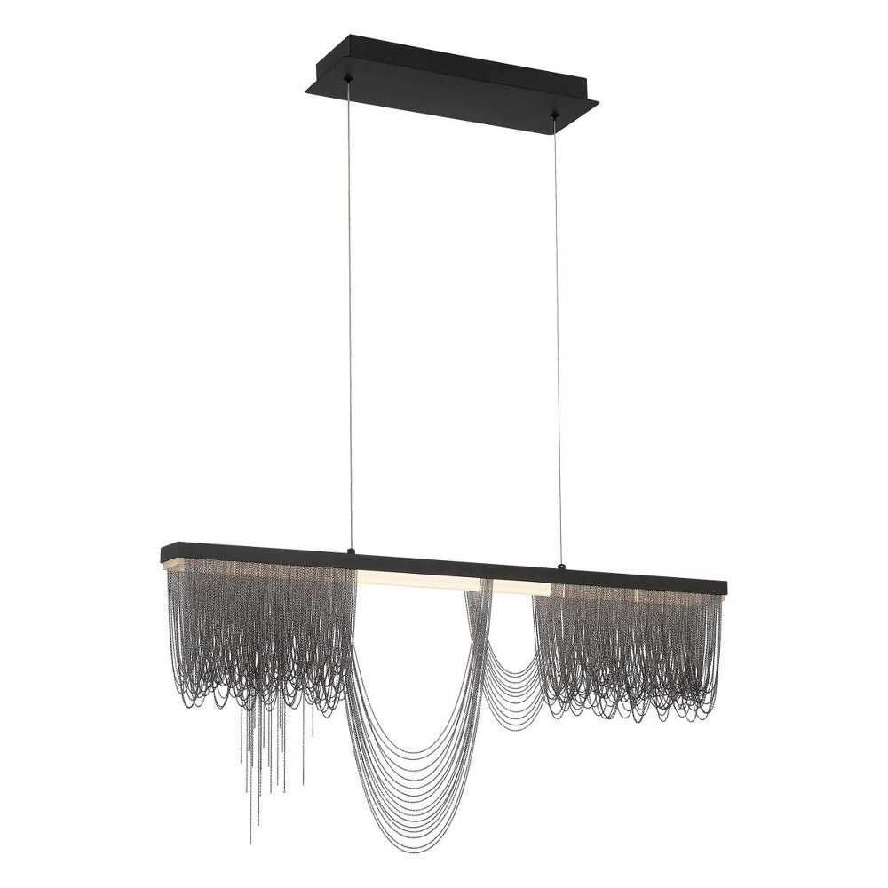 Eurofase Lighting-39283-023-Tenda - 48W LED Chandelier in Posh & Luxe Glam Style - 2.75 Inches Wide by 16.5 Inches High   Painted Brushed Black Finish
