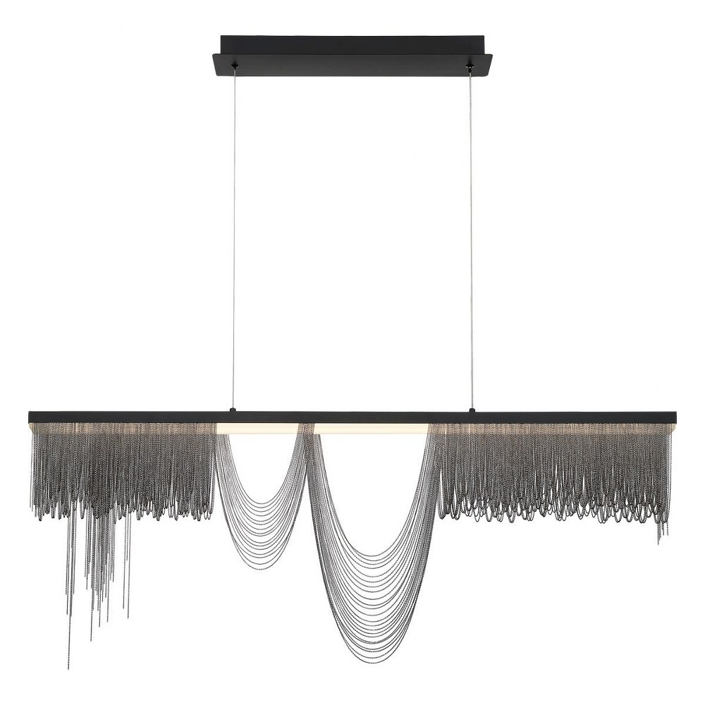 Eurofase Lighting-39284-020-Tenda - 60W LED Large Chandelier in Posh & Luxe Glam Style - 2.75 Inches Wide by 18.5 Inches High   Painted Brushed Black Finish