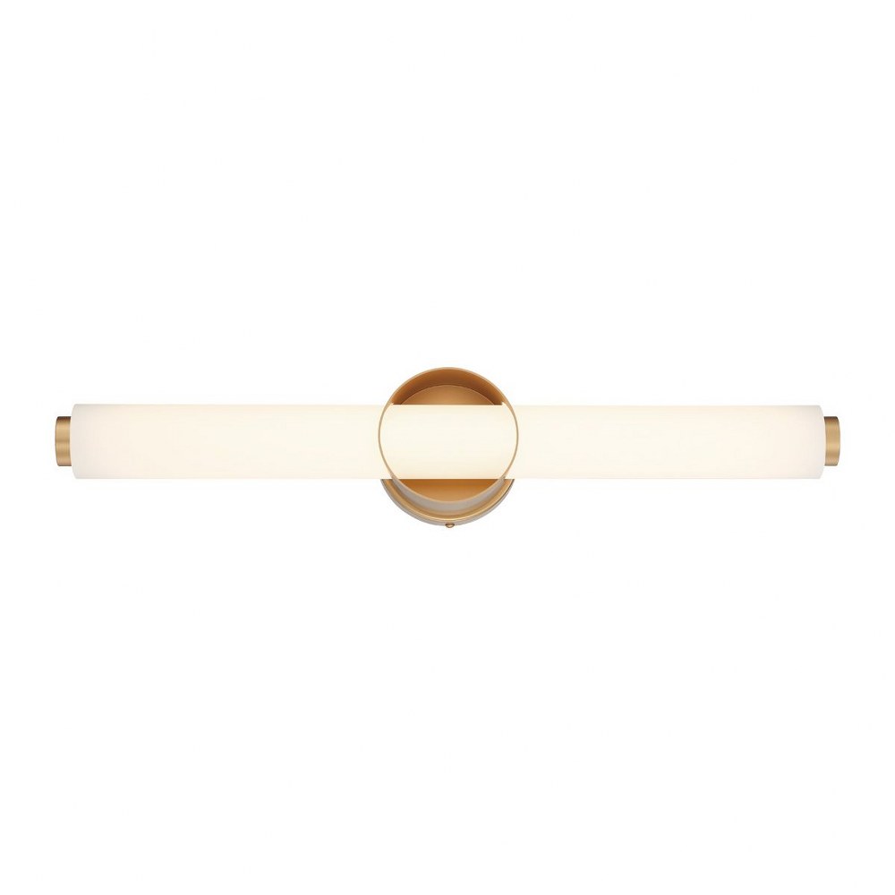 Eurofase Lighting-39317-018-Santoro - 27W LED Bath Bar in Contemporary Modern Style - 24.5 Inches Wide by 4.75 Inches High   Gold Finish with Opal White Glass