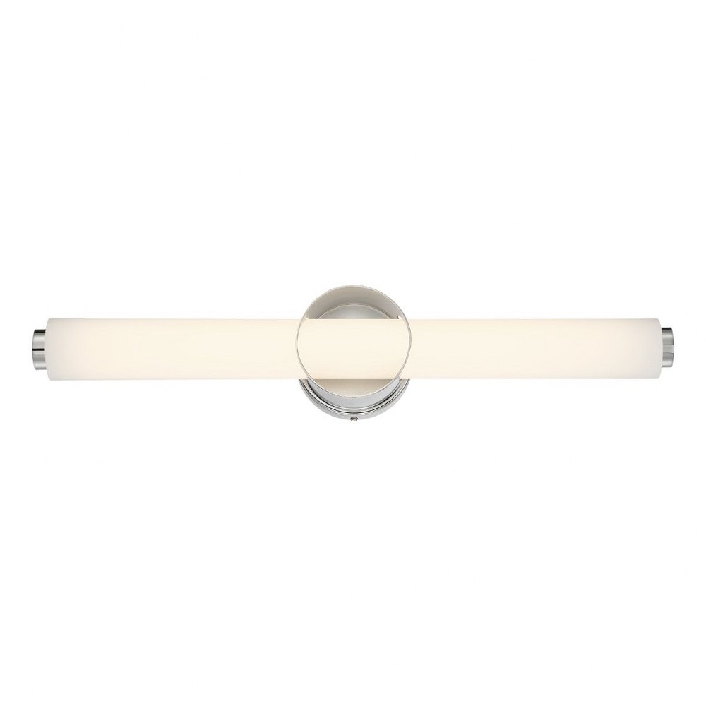 Eurofase Lighting-39317-025-Santoro - 27W LED Bath Bar in Contemporary Modern Style - 24.5 Inches Wide by 4.75 Inches High   Chrome Finish with Opal White Glass