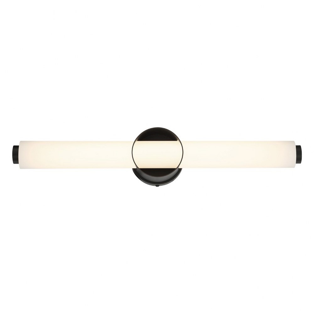Eurofase Lighting-39317-032-Santoro - 27W LED Bath Bar in Contemporary Modern Style - 24.5 Inches Wide by 4.75 Inches High   Black Finish with Opal White Glass
