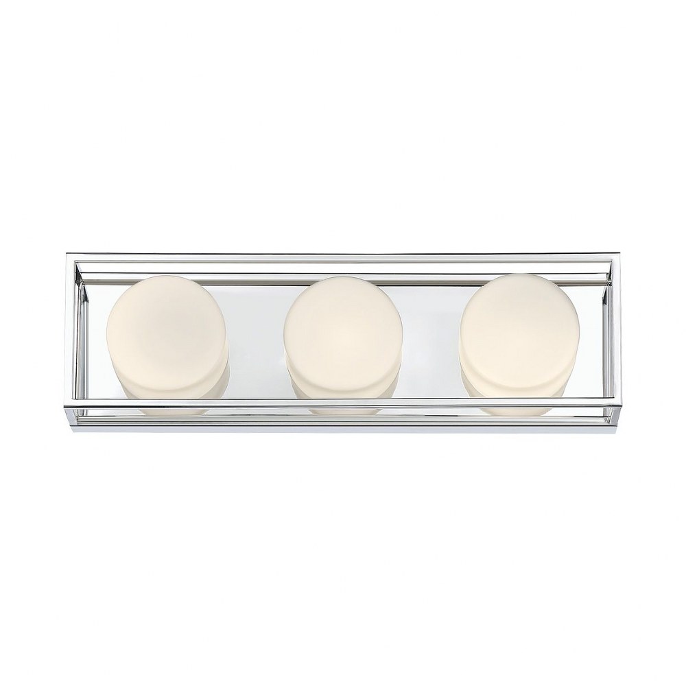 Eurofase Lighting-39335-029-Rover - 10W 3 LED Bath Bar in Minimalist Modern Style - 18.25 Inches Wide by 5.25 Inches High   Chrome Finish with Opal Glass