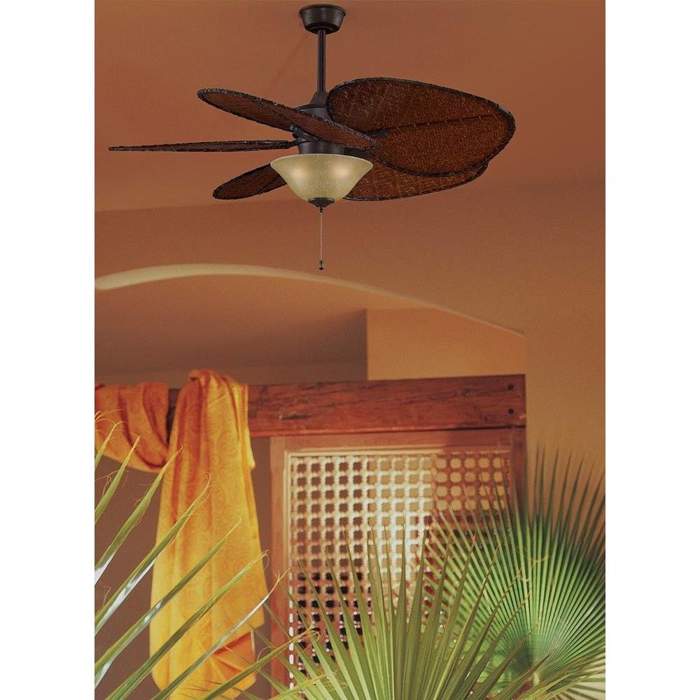 Islander Ac 80 Ceiling Fan With Antique Woven Bamboo Blades