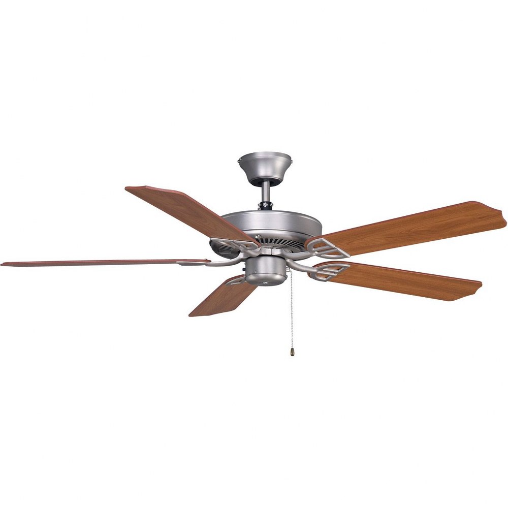 Fanimation Fans-BP230SN1-Aire Decor 5 Blade Ceiling Fan with Pull Chain Control and Optional Light Kit - 52 Inches Wide by 13.2 Inches High   Satin Nickel Finish
