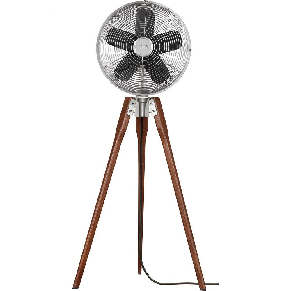 Fanimation Fans-FP8014SN-Arden - Pedestal Fan Satin Nickel  Satin Nickel Finish with Woven Bamboo Blade Finish