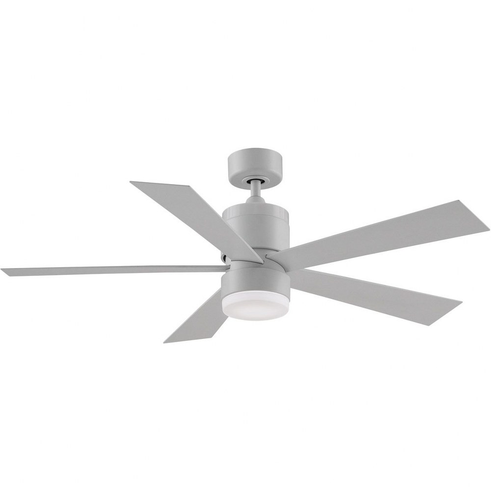 Fanimation Fans-FP8458MW-Torch 5 Blade Ceiling Fan with Handheld Control and Includes Light Kit - 52 Inches Wide by 16.9 Inches High Matte White  Matte White Finish with Matte White Blade Finish with 