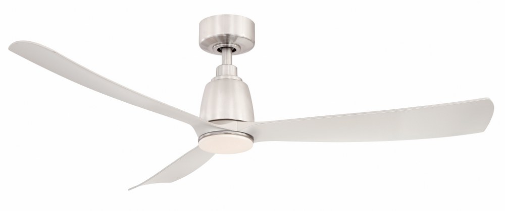 Fanimation Fans-FPD8534BN-Kute 3 Blade Ceiling Fan with Handheld Control - 52 Inches Wide by 13.78 Inches High Brushed Nickel  Black Finish with Black Blade Finish