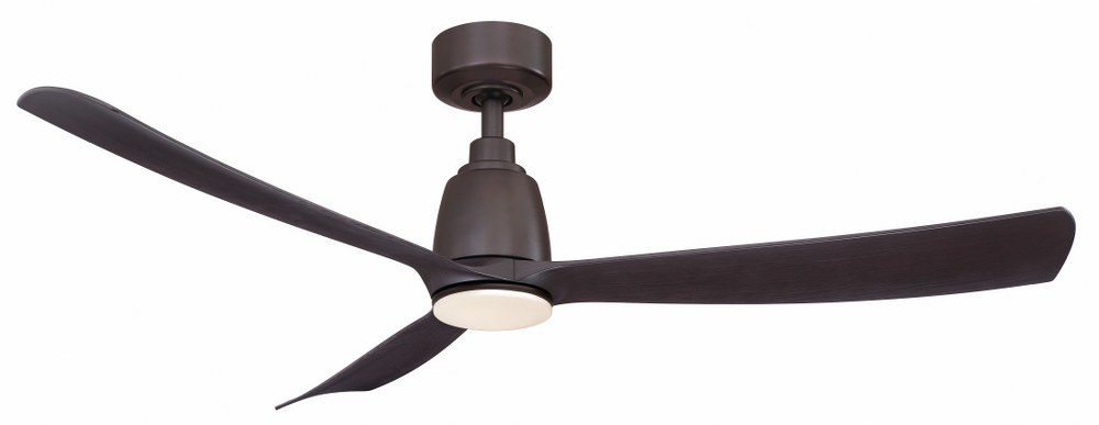 Fanimation Fans-FPD8534DZ-Kute 3 Blade Ceiling Fan with Handheld Control - 52 Inches Wide by 13.78 Inches High Dark Bronze  Black Finish with Black Blade Finish