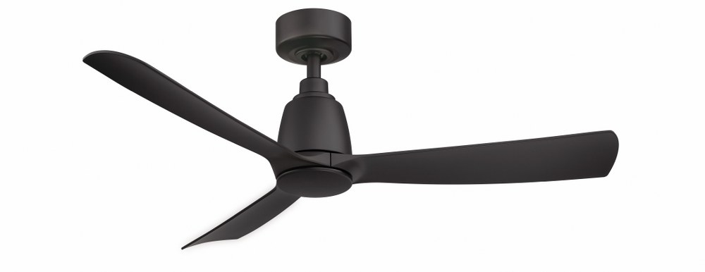 Fanimation Fans-FPD8547BL-Kute 3 Blade Ceiling Fan with Handheld Control - 44 Inches Wide by 13.78 Inches High Black  Black Finish with Black Blade Finish