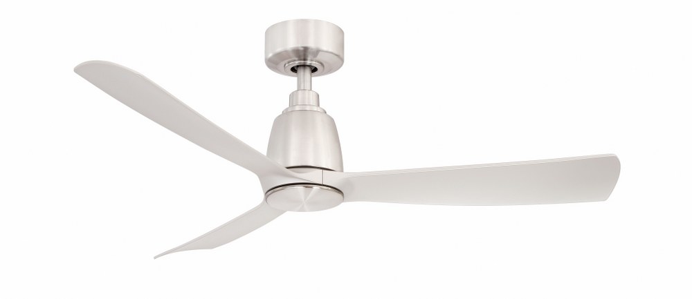 Fanimation Fans-FPD8547BN-Kute 3 Blade Ceiling Fan with Handheld Control - 44 Inches Wide by 13.78 Inches High Brushed Nickel  Black Finish with Black Blade Finish